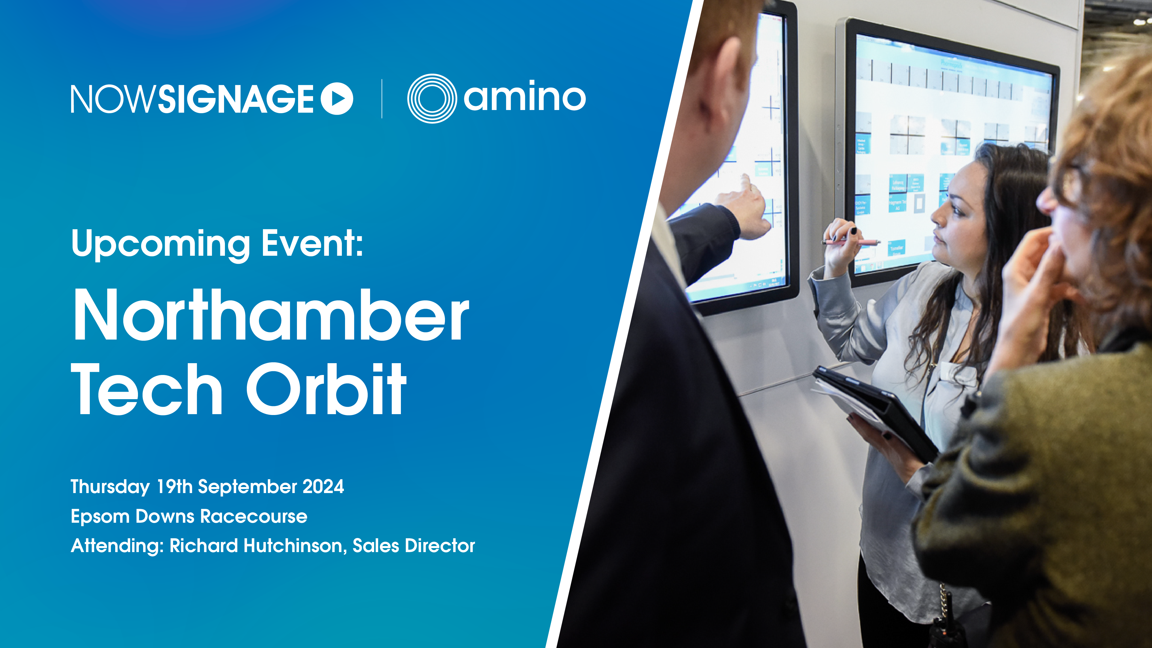 NowSignage to Exhibit at Tech Orbit 2024 – Join Us &#038; Amino for the Premier UK Tech Event